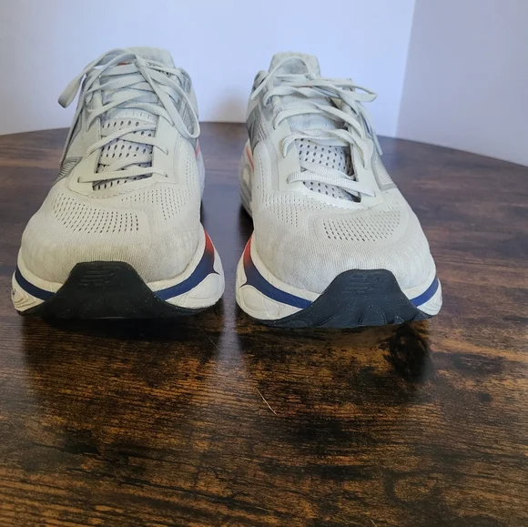 Men's New Balance V14 1080 Running Shoes - Gray with Red and Blue Accents - Picture 8 of 14